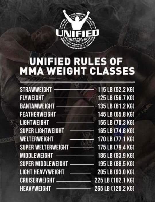 enhetliga-regler-för-viktklasser-i-mma-och-ufc