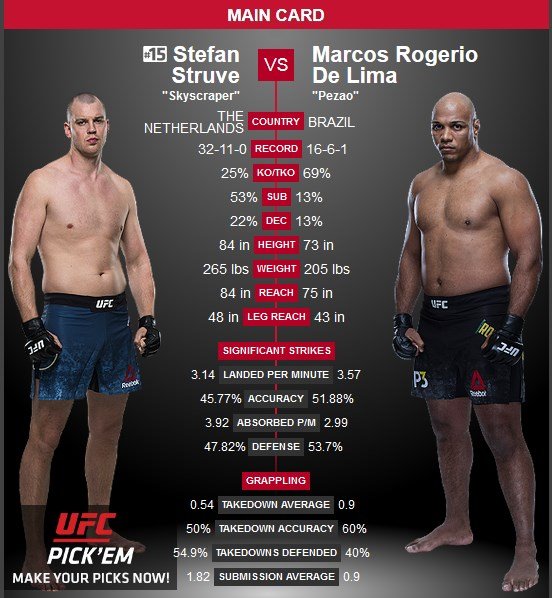 UFC Prag Stefan Struve vs Marcos Rogerio De Lima
