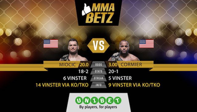 UFC 226 Daniel Cormier vs Stipe Miocic statistik