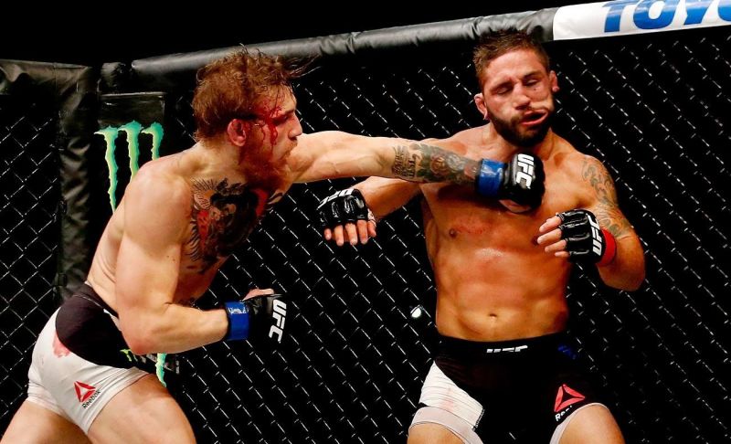 McGregor survived an onslaught on the ground to destroy Chad Mendes