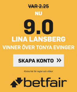 UFC Sverige Lina Länsberg oddsboost
