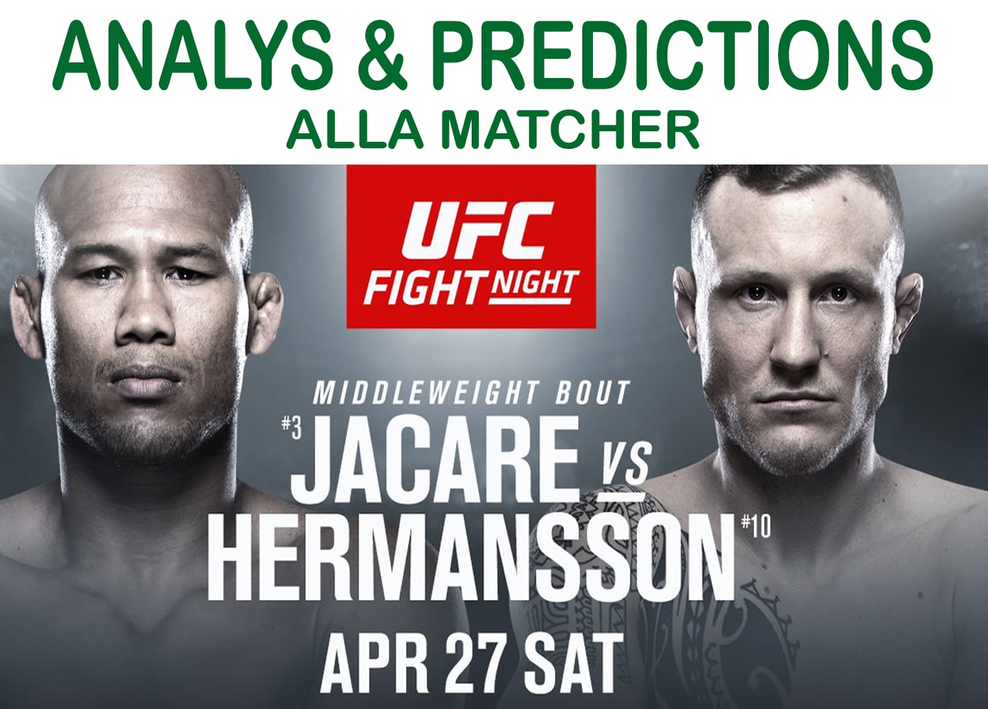 UFC Jack Hermansson vs Jacare spel genomgång