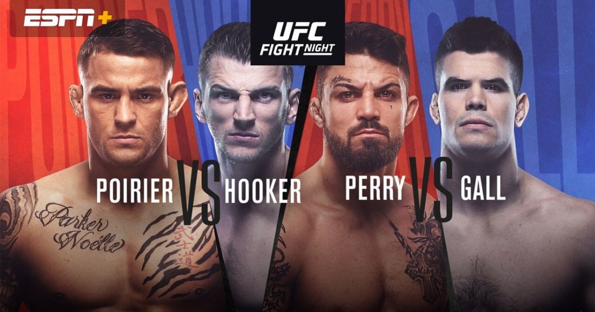 Ufc On Espn 12 Poirier Vs Hooker Matchkort Och Sändningstider